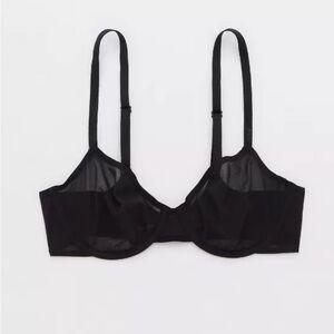 NWT BLACK AERIE MESH BRA